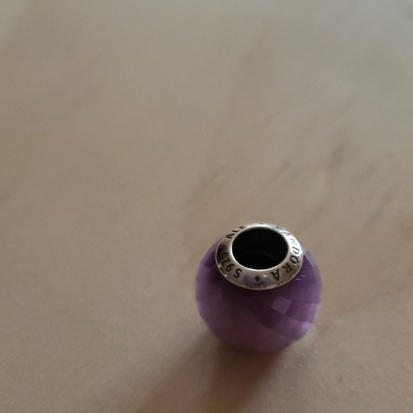PANDORA (Retired) Purple Petite Facets Charm - Picture 2 of 2